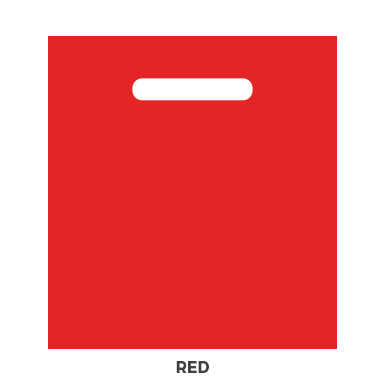Plastic Boutique Bags - Fashion Colours - Red